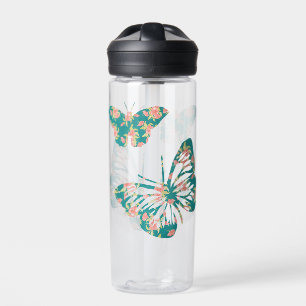 Pretty Floral Butterflies Water Bottle