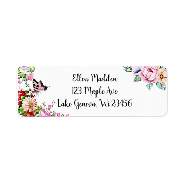 Pretty Floral Butterfly (Front)