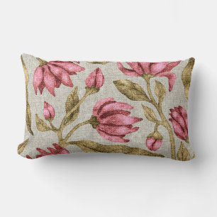 Pretty floral decorative eye-catching  lumbar pillow