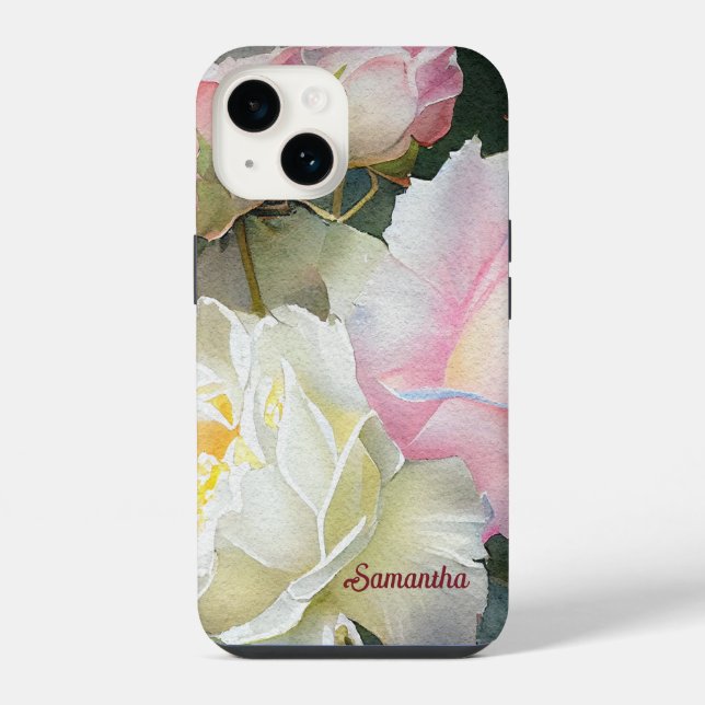 Pretty Floral Design iPhone Case (Back)