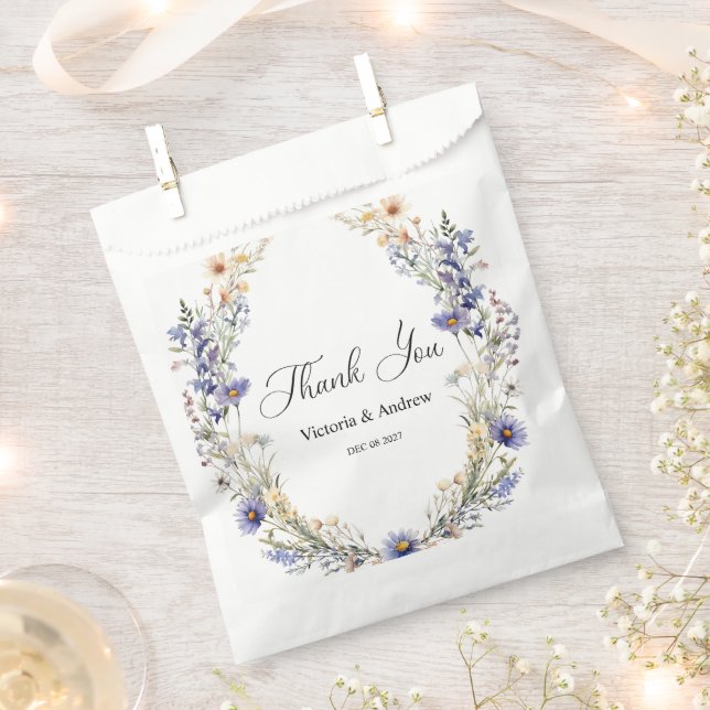 Pretty Floral  Favour Bag (Clipped)