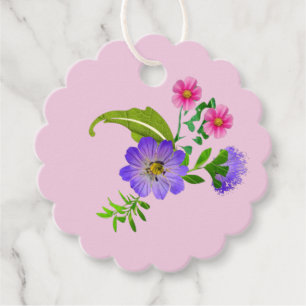 Pretty Floral Favour Tag