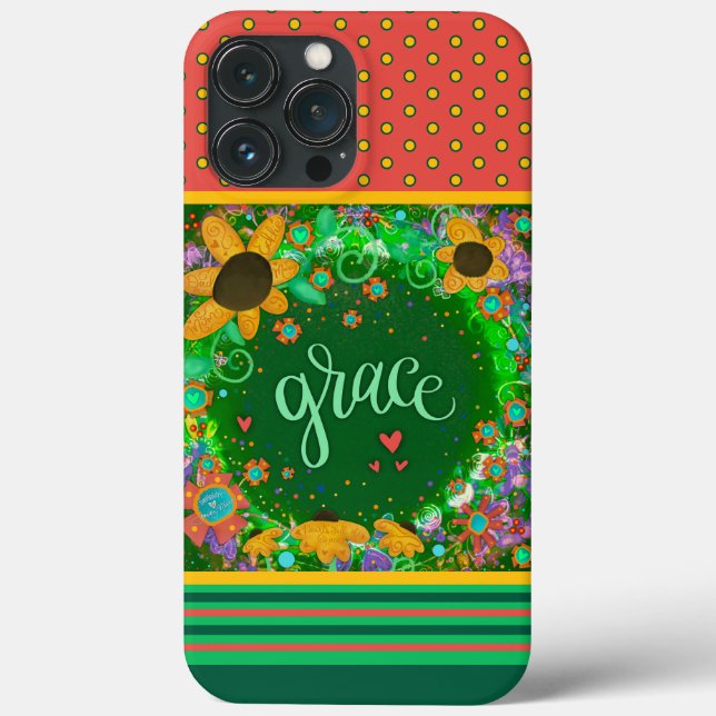 Pretty Floral Grace Inspirivity Custom Case-Mate iPhone Case (Back)