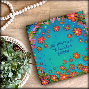 Pretty Floral Health and Wellness Binder