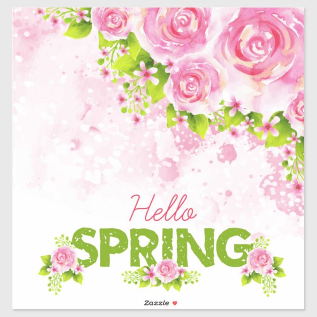 Pretty Floral Hello Spring (Sheet)