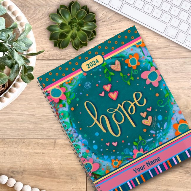 Pretty Floral Hope Cheerful Hearts Inspirivity Planner (Creator Uploaded)