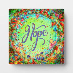Pretty Floral Inspirational Hope Inspirivity Plaque
