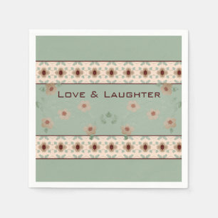 Pretty Floral Light Green Napkin