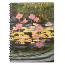 pretty floral lily pad notebook