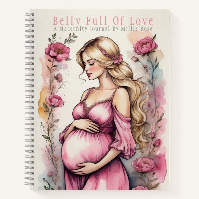 Pretty Floral Maternity Expecting Mom Journal (Front)