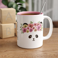 Pretty Floral Panda Bear Girl Cute Personalized