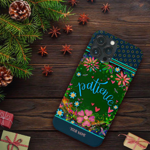 Pretty Floral Patience Inspirivity Name Case-Mate iPhone 13 Pro Max Case
