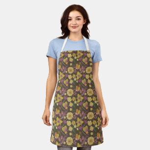 Pretty Floral Pattern Apron