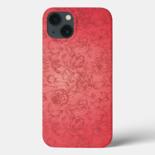 Pretty Floral Pattern pink iPhone 13 Case
