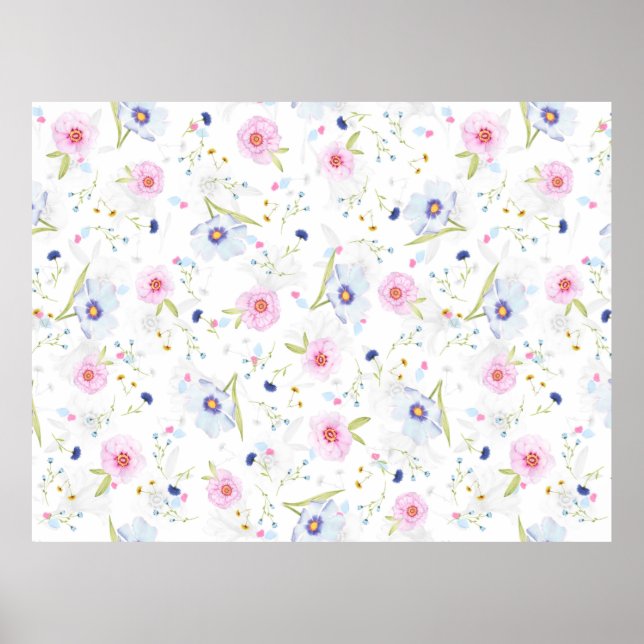 Pretty Floral Pattern  Poster (Front)