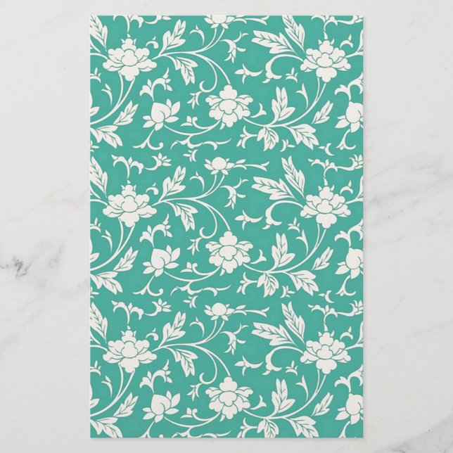 Pretty Floral Pattern Stationery (Front)