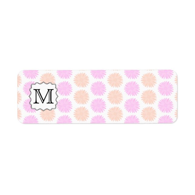 Pretty Floral Pattern with Custom Monogram Letter. (Front)
