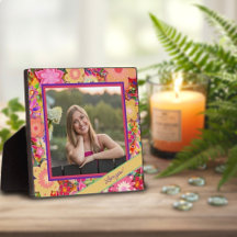 Pretty Floral Pink Photo Customized Love Message