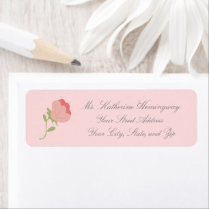 Pretty Floral & Pink Return Label Feminine 