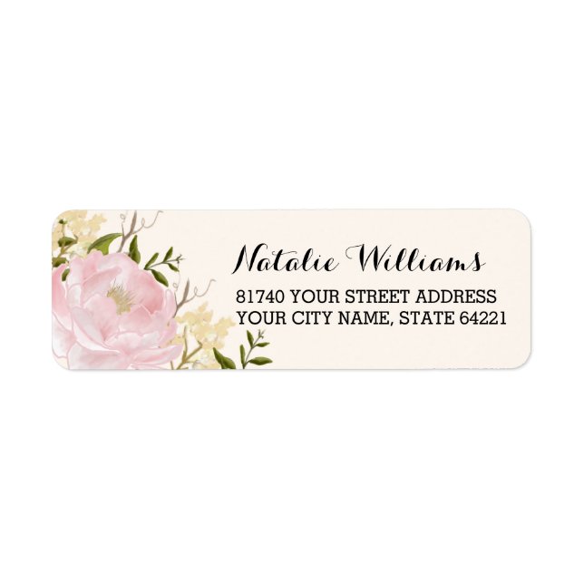 Pretty Floral Return Address Labels (Front)