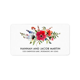Pretty Floral Return Label