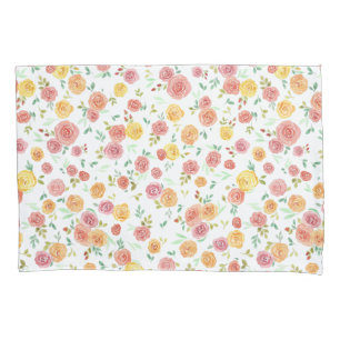 Pretty Floral Rose Pattern Pillowcase
