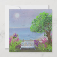 Pretty Floral Sitting Area By The Sea