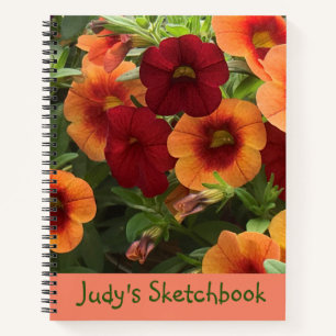 Pretty Floral Sketchbook Notebook