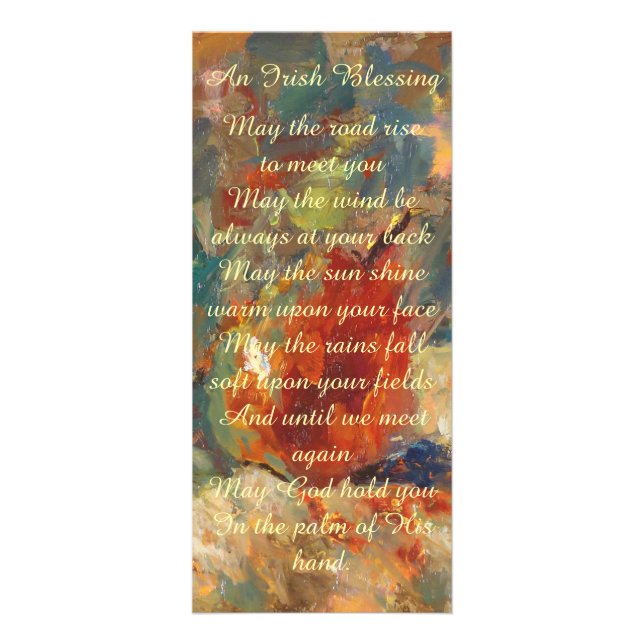 Pretty Floral Still Life Heartfel Condolences Rack Card (Front)