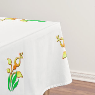 Pretty Floral Tablecloth. Digital Art. Tablecloth
