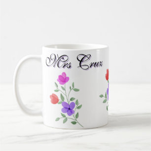 Pretty Floral Teacher Custom Mug