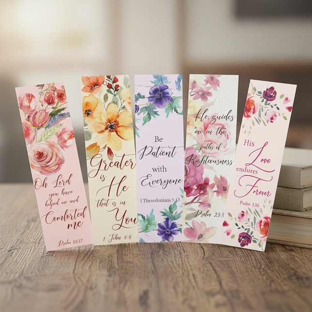 Pretty floral theme Christian bookmarks Poster (Creator Uploaded)