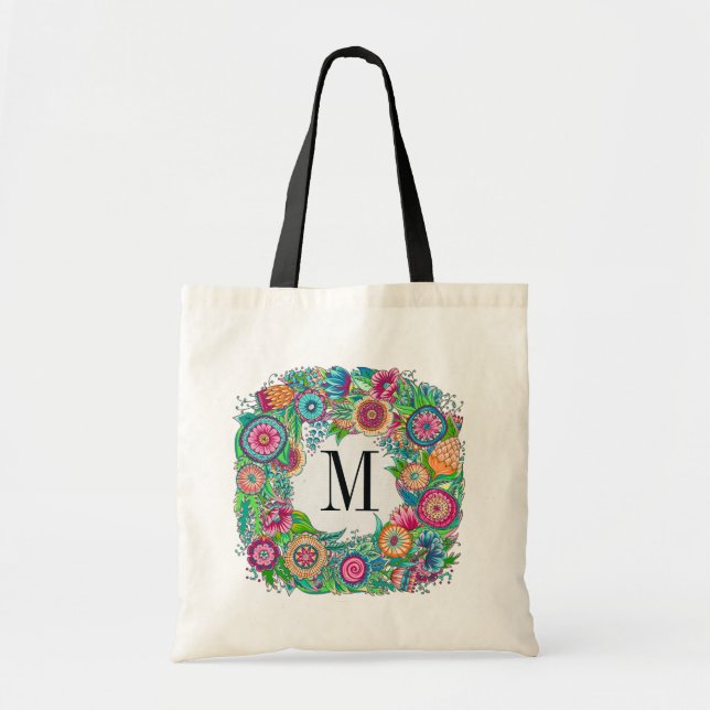 Pretty Floral Tote Bag (Front)