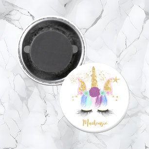 Pretty Floral Unicorn Magnet