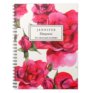 PRETTY FLORAL WATERCOLOR   NOTEBOOK