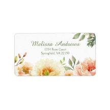 Pretty Floral Watercolor Personalized Address