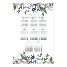 Pretty floral watercolour wildflowers poster