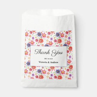 Pretty Floral Wedding Invitation Favour Bag