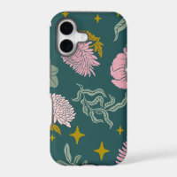 Pretty floral with turquoise background Girly chic