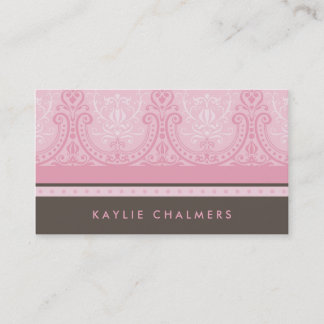 PRETTY FLOURISHED chic glamourous vintage pale pin Business Card