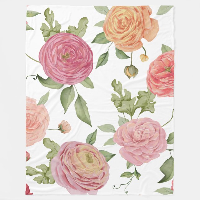 Pretty Flower 60x80 Fleece Blanket (Front)