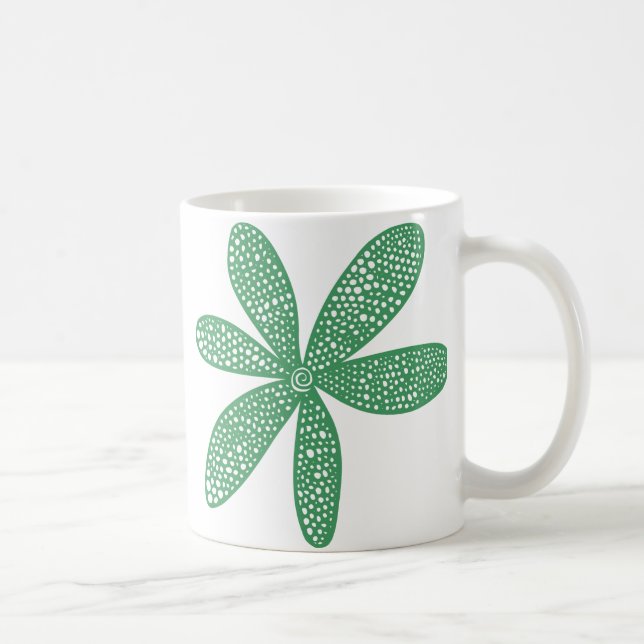 Pretty Flower - Army Green Coffee Mug (Right)