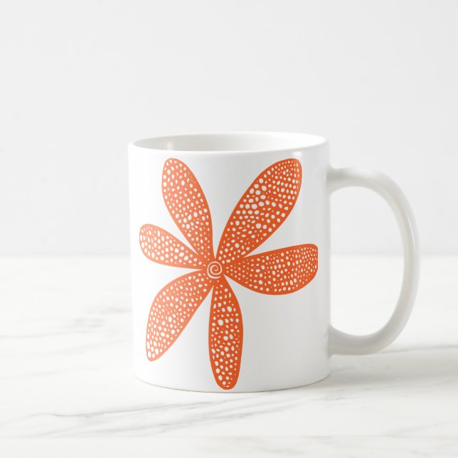 Pretty Flower - Autumn Orange Coffee Mug (Right)