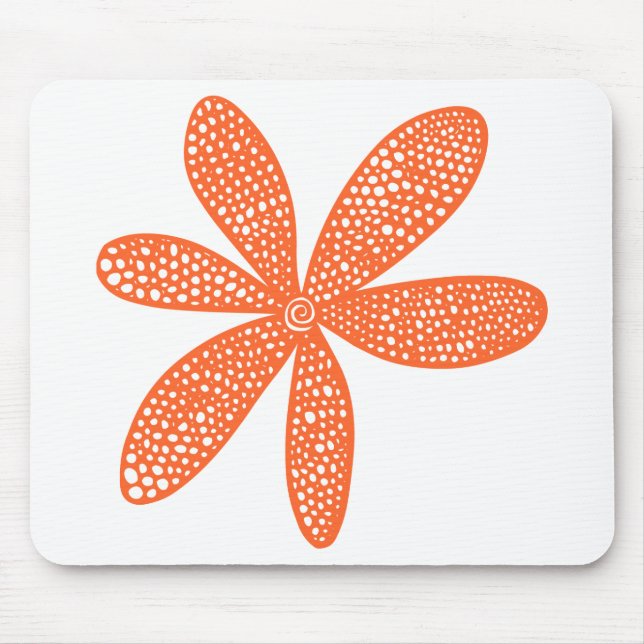 Pretty Flower - Autumn Orange Mouse Pad (Front)