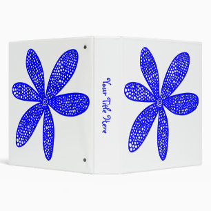 Pretty Flower - Blue (1.5in) Binder
