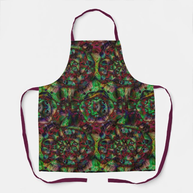 Pretty Flower Burst Abstract Apron (Front)