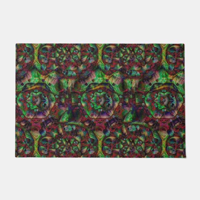 Pretty Flower Burst Abstract Doormat (Front)