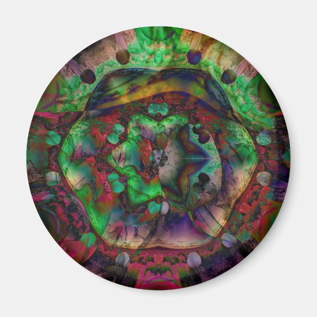 Pretty Flower Burst Abstract Magnet (Front)