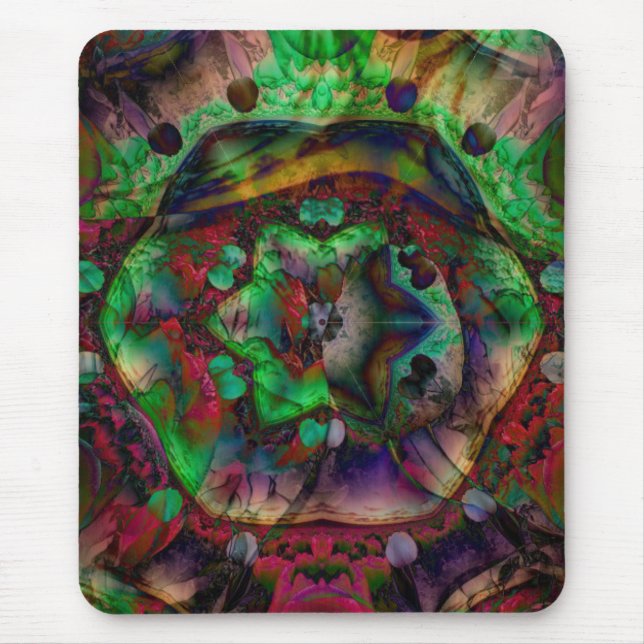 Pretty Flower Burst Abstract Mouse Pad (Front)