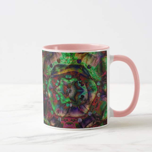 Pretty Flower Burst Abstract Mug (Right)